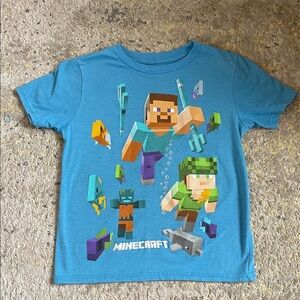 Boys Blue Minecraft Graphic T-Shirt